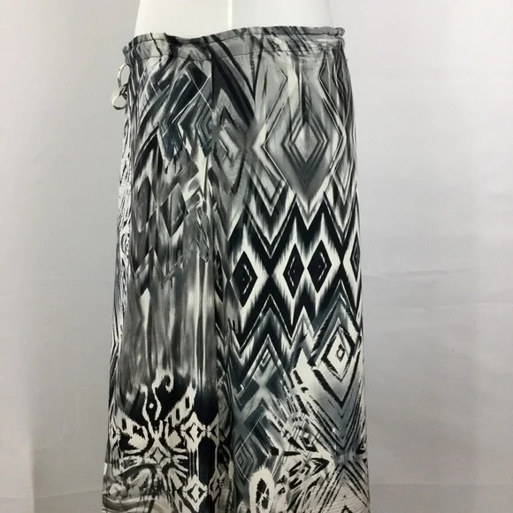 SW3 Bespoke Women's Skirt Silk A Line Maxi
Length Drawstring Waist Front Slits M - Picture 5 of 15